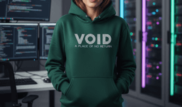 Hoodie Void - Verde petroleo (Trasera)
