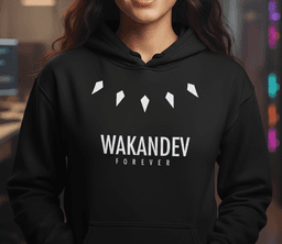 Hoodie Wakanda - Negro (Trasera)